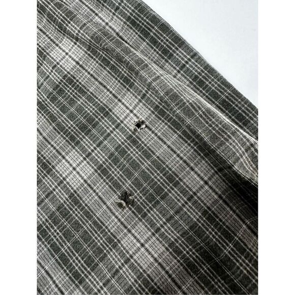 Eddie Bauer Men’s Plaid Cotton Solid Button Down Shirt Size XL Green See *Notes - Picture 6 of 15